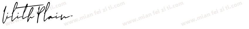 Lilith Plain字体转换